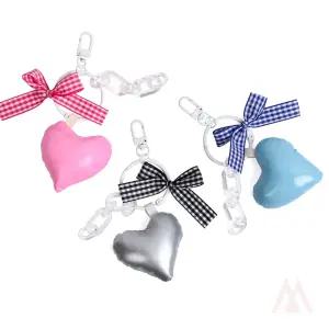 901M 하트 키링 토끼털키링