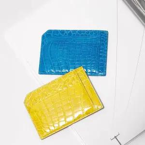 [크리스탈렌] 악어지갑 헤나 (Hena) 남성 여성 명품 악어가죽 카드지갑