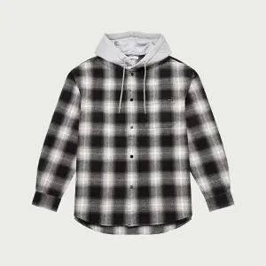 [행텐] 남성 코튼 오버핏 후드 체크 셔츠_100(10540-020-804-25)