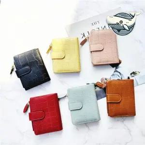[콩심팥심]세련된 가죽 패턴 미니 반지갑 다채로운 색상