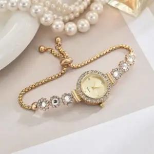 [콩심팥심]안젤라슬라이드여성손목시계(골드)