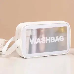 반투명 여행용 샤워백 여행 방수 세면도구 파우치 워시백 세면백