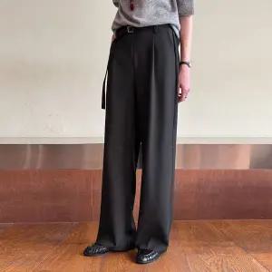 [메이블루]벨티드 원턱 와이드슬랙스