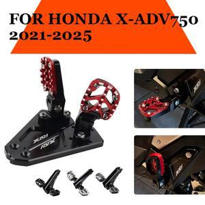 2025 X-ADV 오토바이 CNC 후면 페달 풋 스탠드 접이식 발판 HONDA XADV 750 XADV750 2022 2023 2024 용 승객 FootPegs