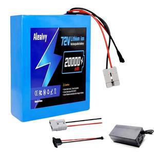 Aleaviy 72V 20Ah 전기 자전거 리튬 배터리 팩 충전기가있는 스쿠터 오토바이 용 20000mAh 이온 Ebike