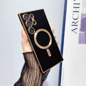 삼성 갤럭시 S25 S24 S23 S22 S21 울트라 플러스 케이스 공간 자석 Magsafe 커버 무선 충전 쉘 TPU 보호 카