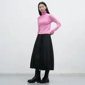 WOMAN 유니크 텍스처 벌룬 롱스커트 [BLACK] / WBE3L13507