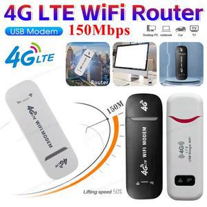 4G LTE 모바일 WiFi 라우터 SIM 카드 슬롯이있는 150Mbps USB 동글 광대역 스틱 휴대용 핫스팟 미니 어댑터