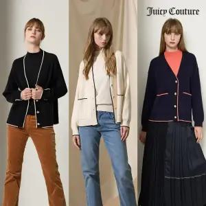 쥬시꾸뛰르 니트 가디건 크루넥 세트 JCJ42GD51