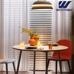 웨스트프롬 엘라 화이트 테이블 라운드형 1000+의자4