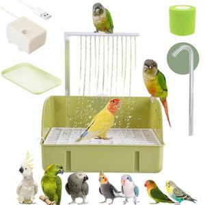 케이지 실내용 이안제티 앵무새 새 목욕, 앵무새 샤워 버기 목욕, 반려동물용 자동 순환수 욕조, 러브버드, 코카티엘, 핀치스, 코카투, 코누어(그리드 다이렉트)