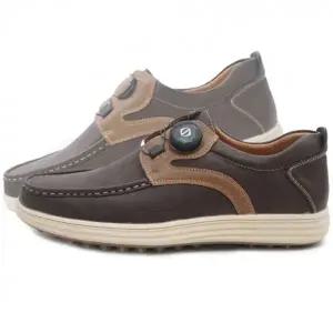 노바 출퇴근 겸용 남성용 가죽 다이얼 스파이크리스 골프화 SM6906