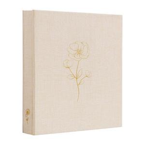 Tlespcx 사진 앨범 8x10 100장, 포켓 사진용 린넨 패브릭 커버 그림책, 결혼 여행 가족 추억을 위한 (베이지)