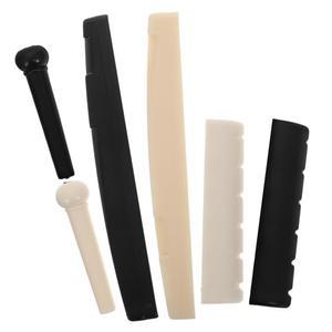 브리지 핀 풀러 교체용 새들 너트와 끈 유지 및 수리용 8개가 포함된 소포트 어쿠스틱 기타 액세서리 세트