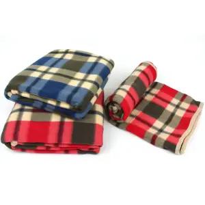 폴라폴리스 체크 무릎담요 휴대용 겨울 사무실 항공 담요
