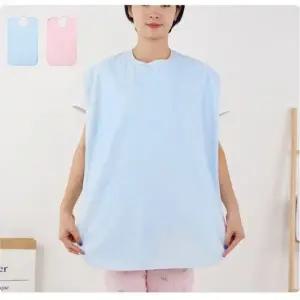 성인 수건 방수턱받이 노인 어른신 방수 앞치마 L