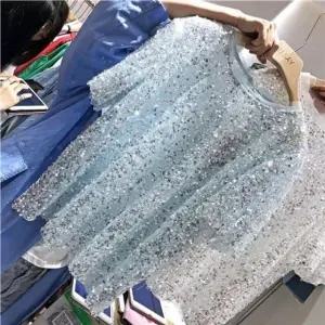 스팽글반팔티 블링상의 S 373 반팔티 파티 힙합 무대