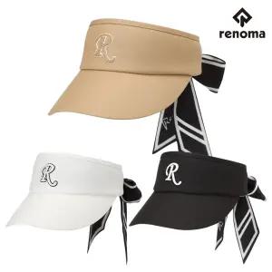 레노마골프 여성 베이직한 솔리드 리본 썬캡 ACO/7802