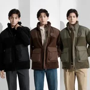 NNF 남성 우븐 패치 덤블 점퍼 (N504M-1)