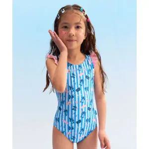 매장정품 레노마 RENOMA RENOMASWIM [디즈니] 여아 스티치 프릴 U백 원피스 블루 RN-GS2F595-BU 5016137980