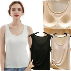 여성 브라나시 편안한 일체형 캡내장 노브라티