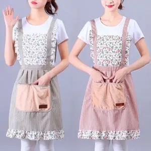 꽃무늬 프릴 주방 앞치마 3color LM-0671