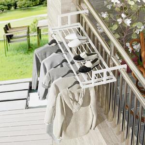 아파트 베란다 창틀 1m 신축 빨래건조대 블랙컬러]길이60cm 창문 빨래 난간 샴페인