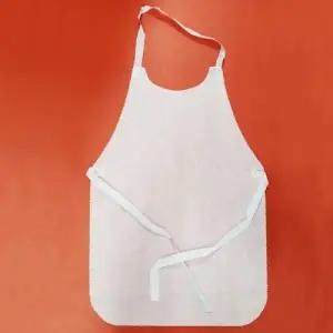 두꺼운 부직포 앞치마 흰색