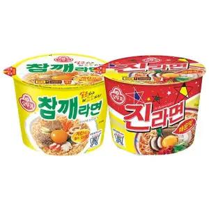 [오뚜기] 참깨라면 용기 6개 + 진라면 용기 6개[35275206]