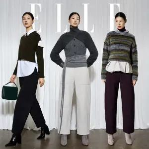 [ELLE]엘르 25FW 커브드 패딩팬츠 1종