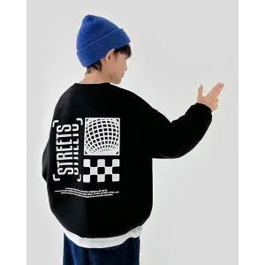 [리틀브로] (아동)B.스트릿기모맨투맨_블랙[티셔츠BFJA462C]