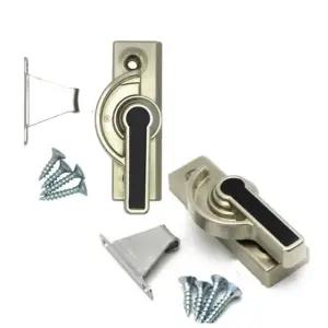 [이지커머스]창문 잠금장치 K-1357 좌측 우측 유리창 자물쇠 잠금 수납함잠금 안전잠금잠