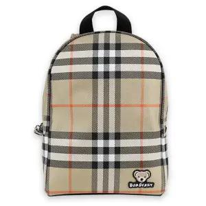[버버리] 키즈 빈티지 체크 베어 패치 백팩(베이지) 8108448