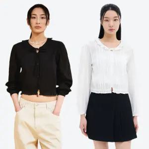 [에잇세컨즈] 코튼 레이스 긴소매 블라우스 (355364LY6) (2종)