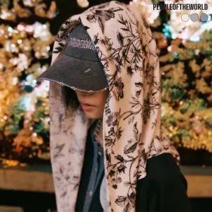 [피플오브더월드] 퓨어 캐시미어 100 플로랄 스카프 3종 1택