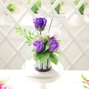 로즈케익 용돈박스(10) 바이올렛 어버이날 케이크카네이션선물 선물용 조화 부모님 비누