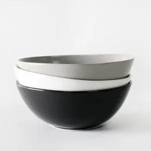 모던스톤 면기 3color한식 그릇 도자 백자 도기 고급 비빔 우동 라면