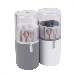 뚜껑있는 스탠드 수저통 중 (색상랜덤)