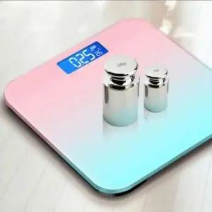 JU 강화유리 그라데이션 디지털 체중계 자동 온오프