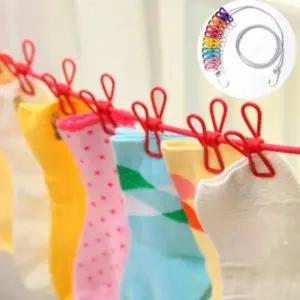 예쁜 여름 무지개 빨래줄1.8M 빨래집게12개세트 캠핑_23506038