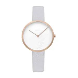 오바쿠 V219LXVHRL 하셀 릴 여성 가죽시계