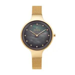 오바쿠 V173LXGJMG 스카이 자개 다이얼 스와로브스키 스톤 여성 메탈시계