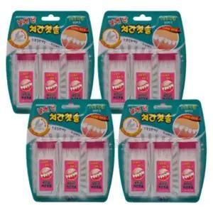 [골드스마일]날개단 치간칫솔 180개 대용량 위생포장 세트 4개