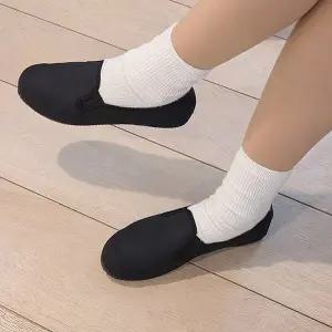 기나 블랙 심플 쿵후 검정 단화 슬립온 1cm