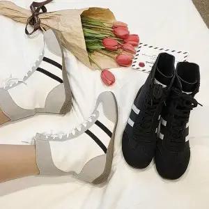 느비 두줄라인 포인트 하이탑 스니커즈 3cm