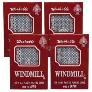 [골드스마일]윈드밀 포커카드 고급 플라스틱 트럼프 카드세트 4개
