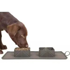 [골드스마일]휴대용 강아지 실리콘 식기매트