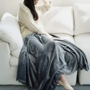 [골드스마일]솔리드 극세사 데일리 오피스 담요 클래식 무릎 블랭