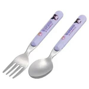 [골드스마일]쿠로미 스푼포크세트 2P 14cm 스텐 캐릭터 식기