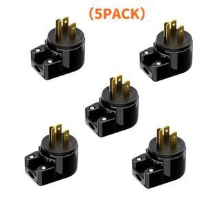 NEW Nema 5-15P 90 도 직각 플러그 15A 125V 앵글 DIY AC 미국 3 프롱 가정용
